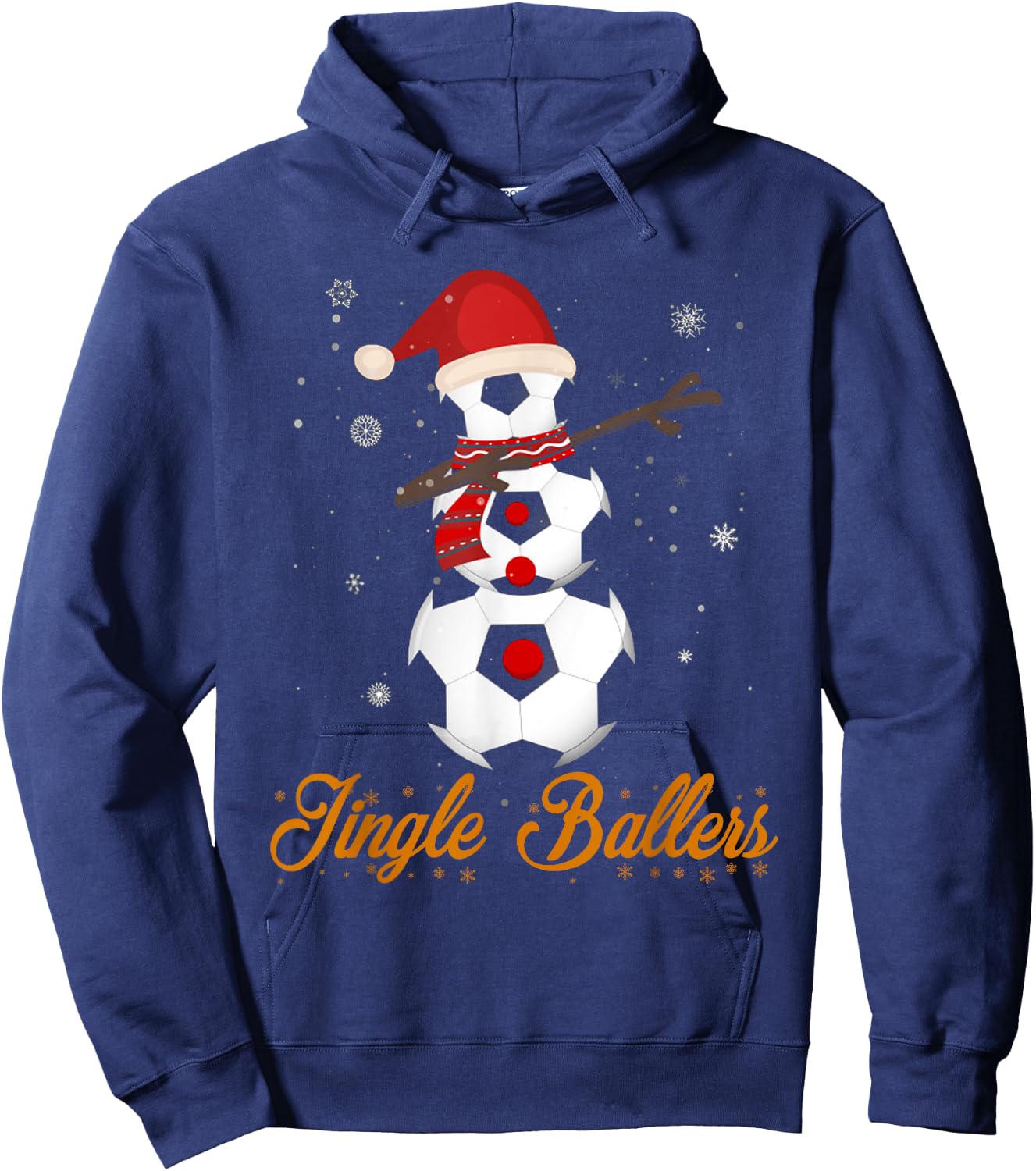 Christmas Soccer Football Jingle Ballers Gift Hoodie - Hoodie | Navy