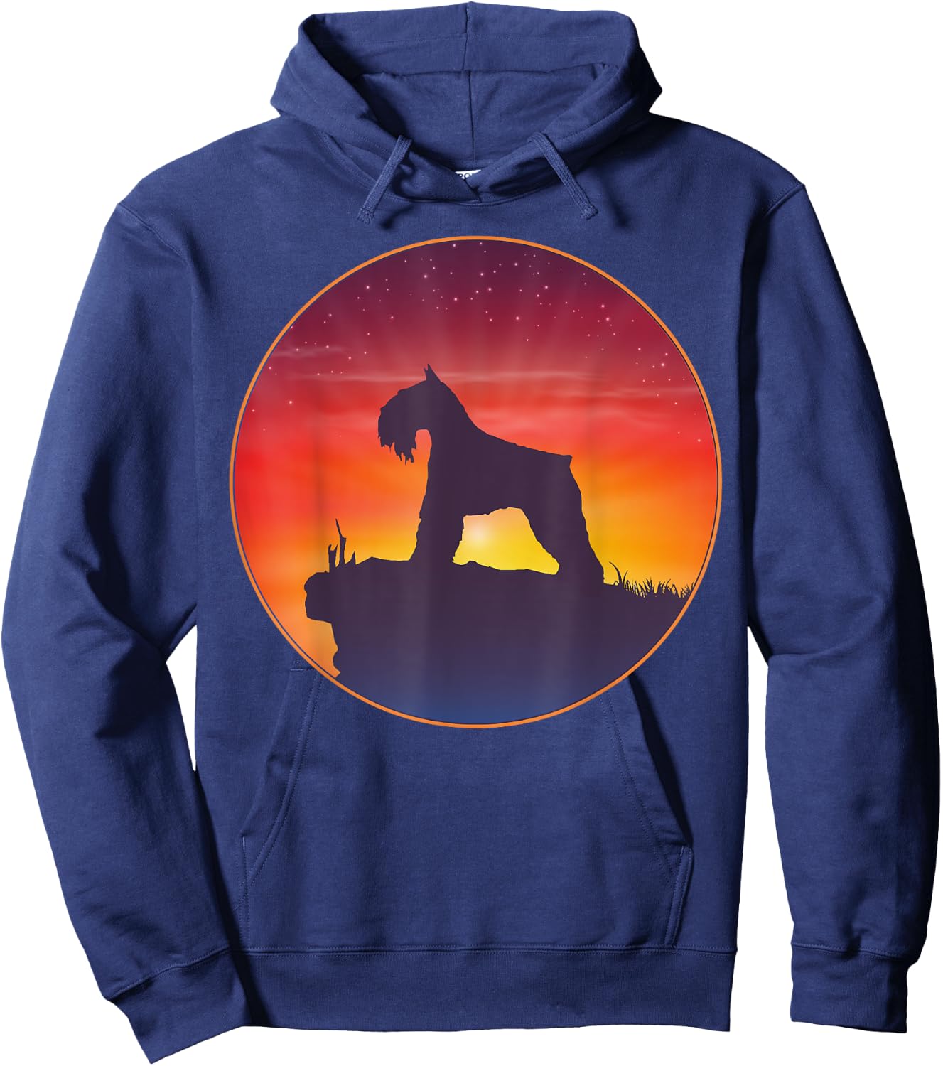 Schnauzer Standard Miniature & Giant-Schnauzer Dog Men Women Kids Hoodie - Hoodie | Navy