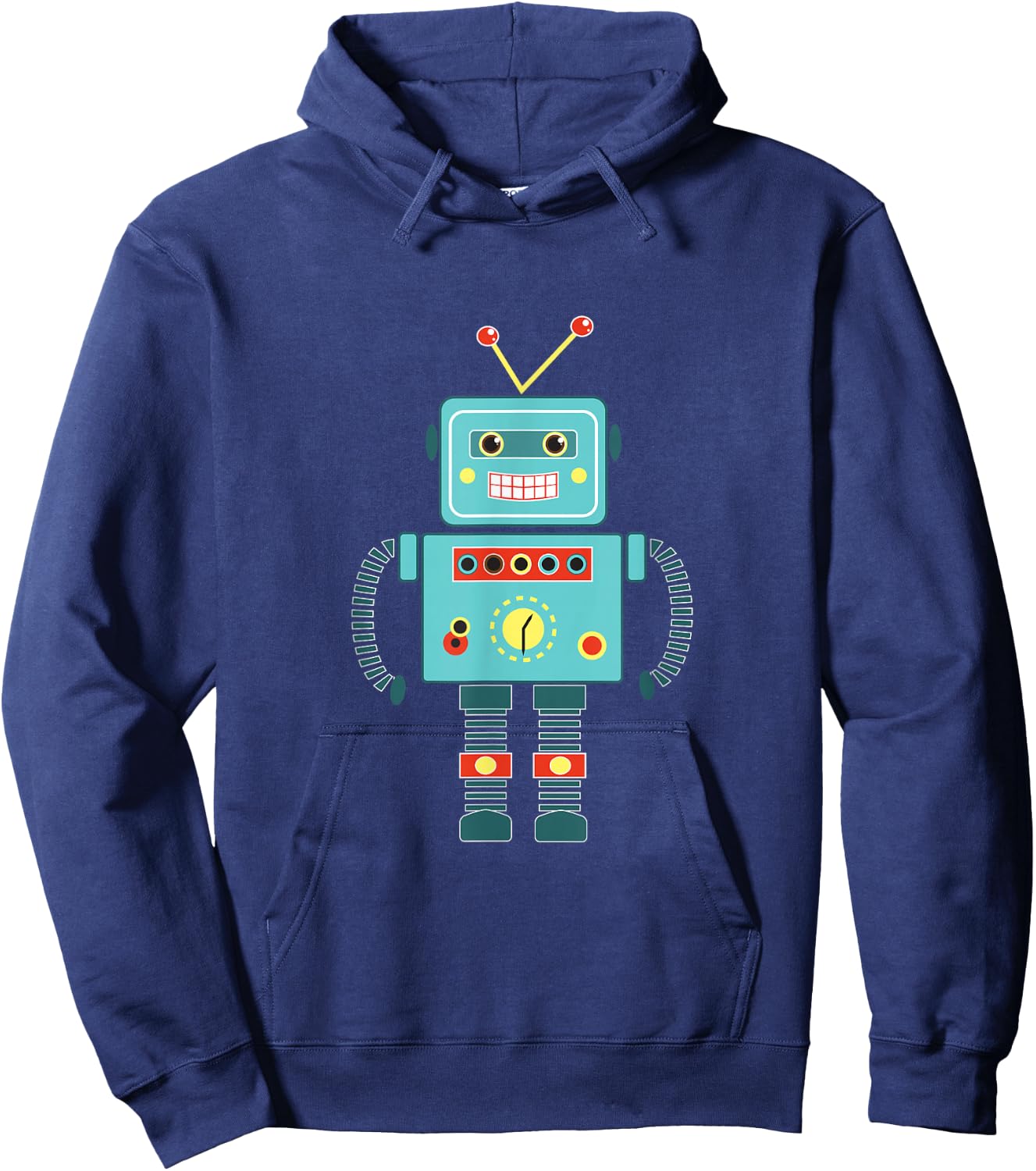 Cute Vintage & Retro Robot Art | Science & Math Gift Hoodie - Hoodie | Navy