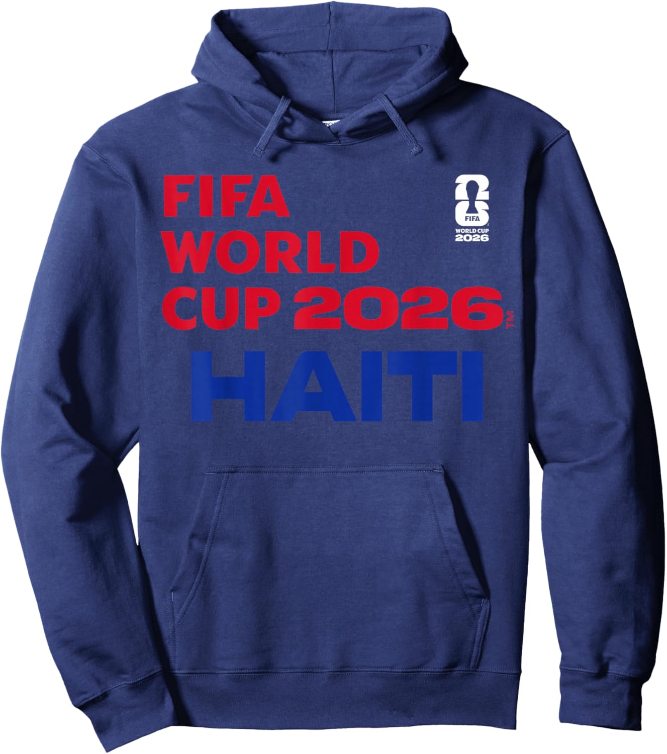 FIFA World CUP26 Haiti Block Letters Hoodie - Hoodie | Navy
