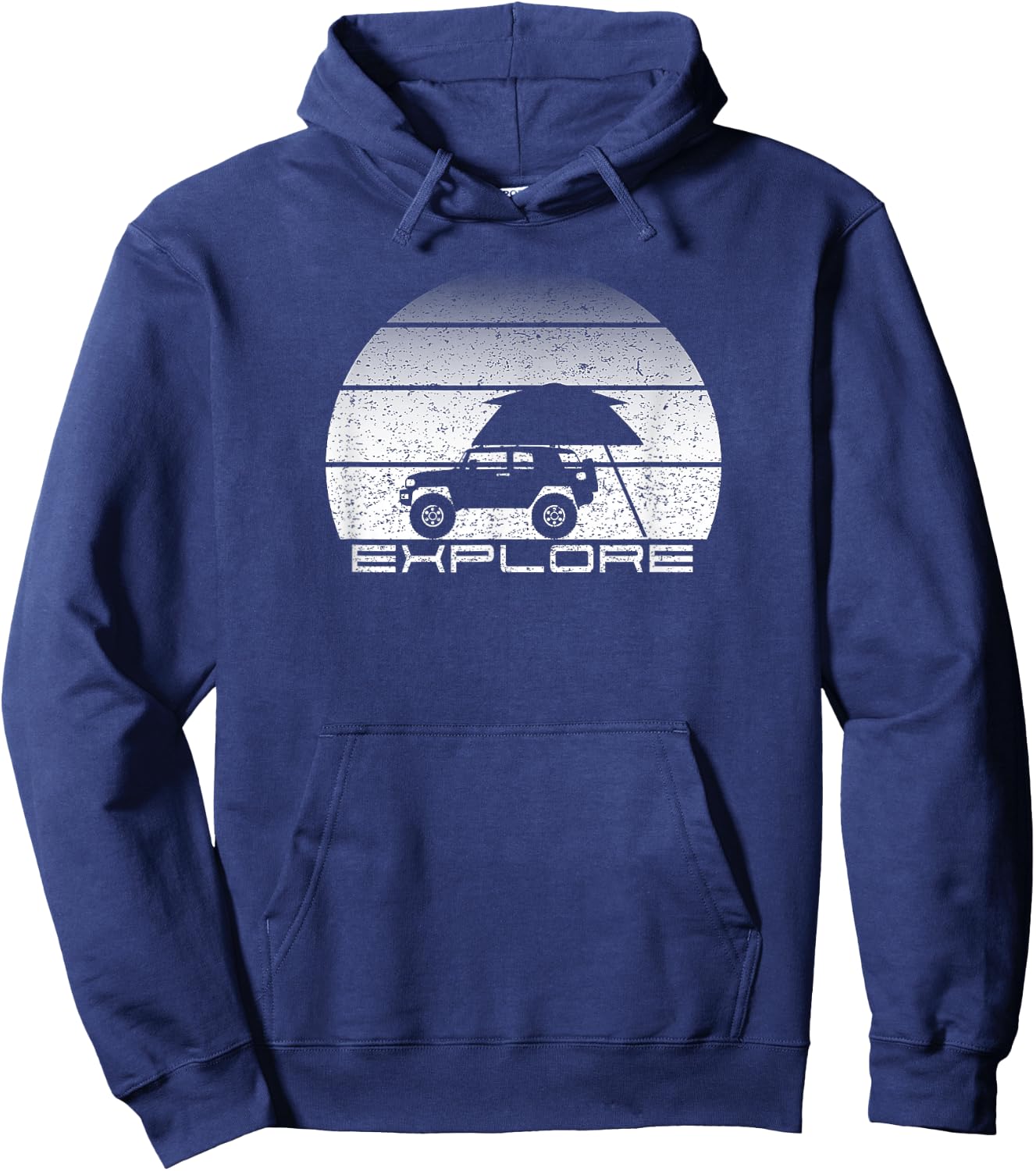 Overland Cruiser Exploration and Adventure on 4x4 Wheels Hoodie - Hoodie | Navy