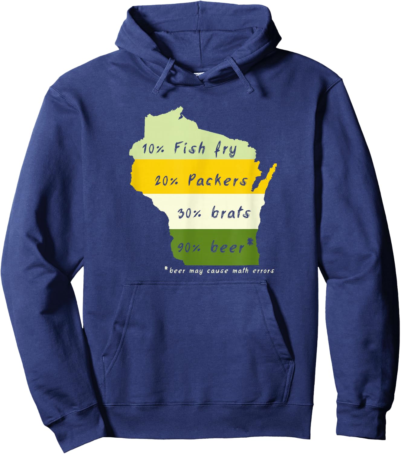 Drink Local Wisconsin Beer Drinking Hoodie - Hoodie | Navy