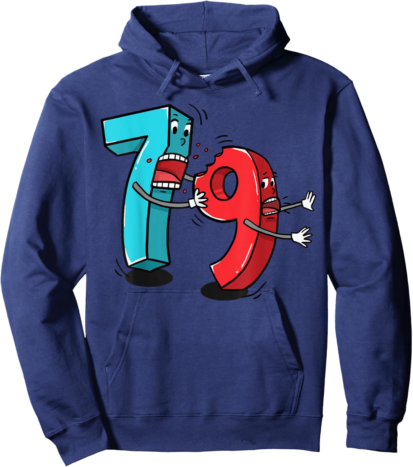 7 ate (8) 9 Funny Math Hoodie - Hoodie | Navy