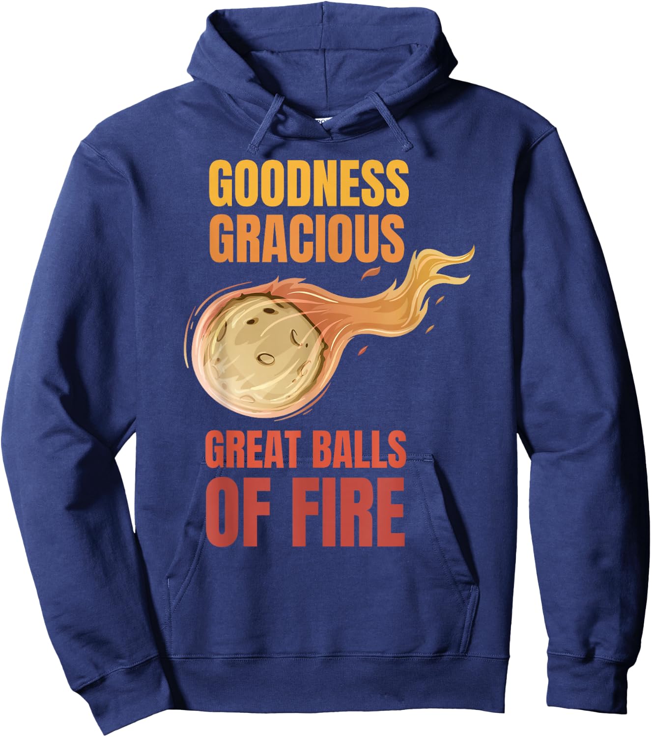 Great Balls of Fire funny flaming meteor comet asteroid Hoodie - Hoodie | Navy