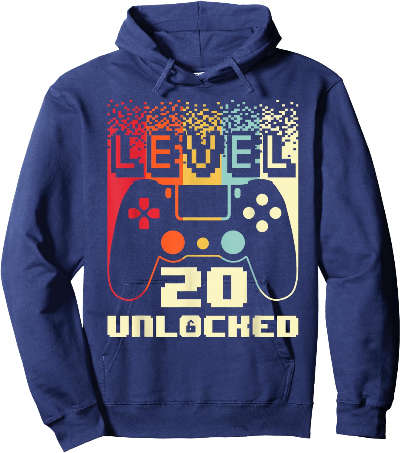 20th Birthday Level 20 Unlocked Gamer 20 Year Old Hoodie - Hoodie | Navy