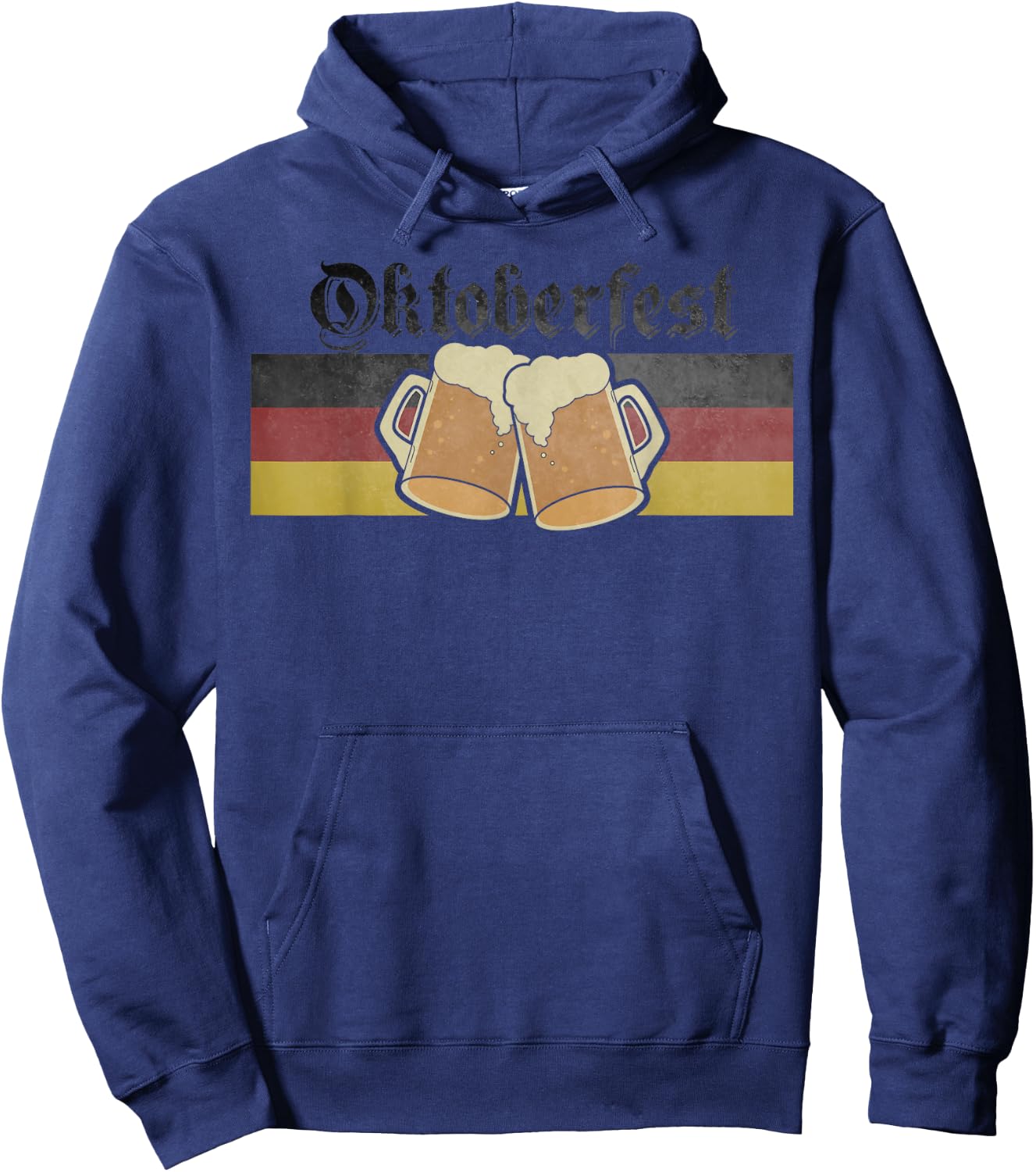Oktoberfest Germany Beer Festival Deutschland Flag Vintage Hoodie - Hoodie | Navy