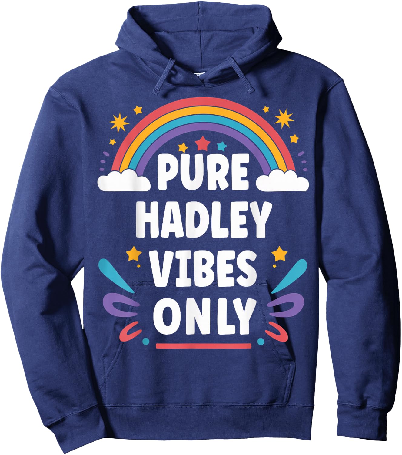 HADLEY Vibes Only Cute Retro Girls HADLEY Name Hoodie - Hoodie | Navy