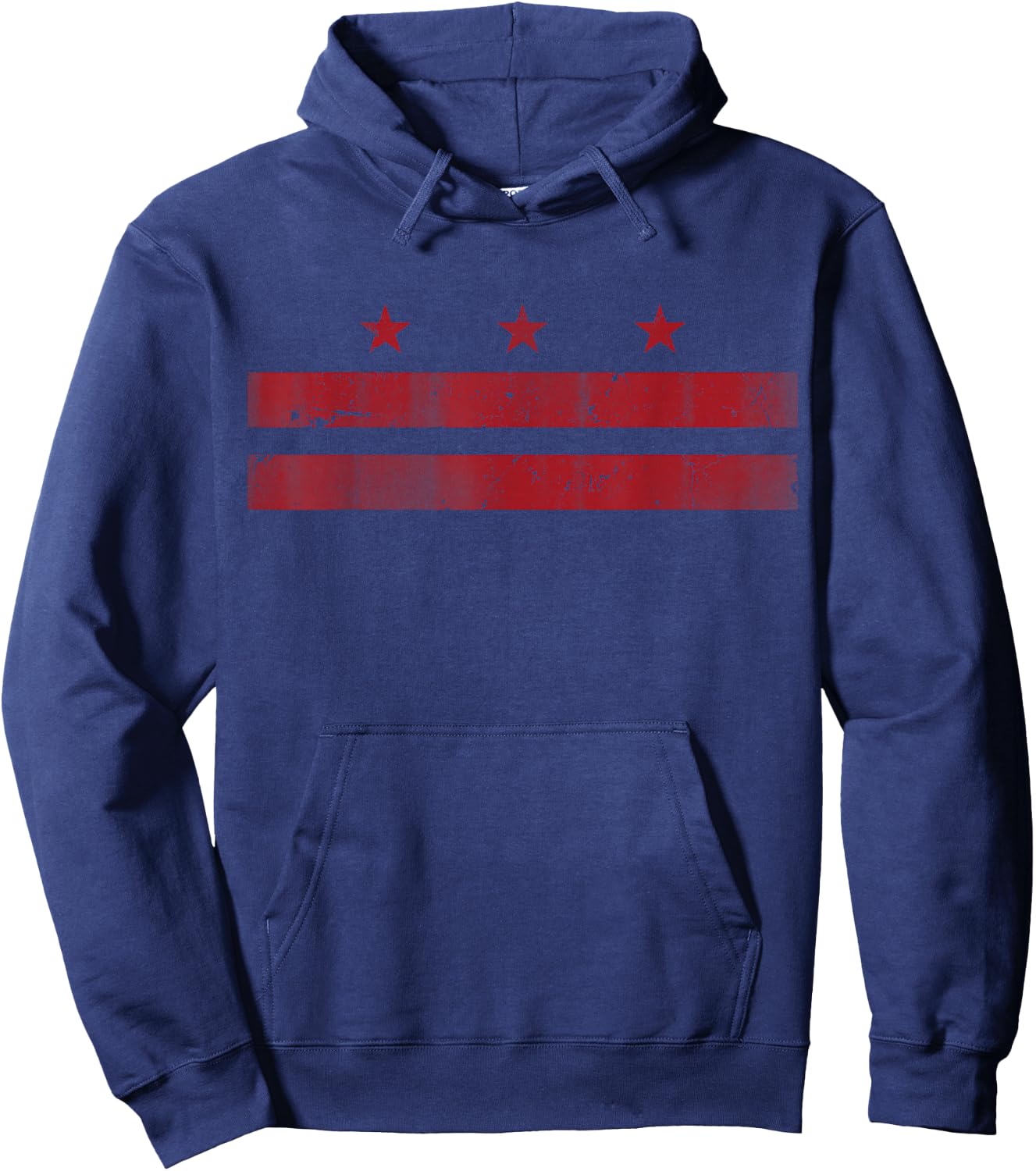 Washington D.C. Flag Vintage Distressed Fade Hoodie - Hoodie | Navy