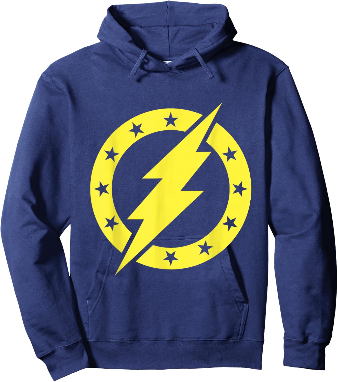 ThunderBolt and Lightning Circle Stars Logo Band Shirt Hoodie - Hoodie | Navy