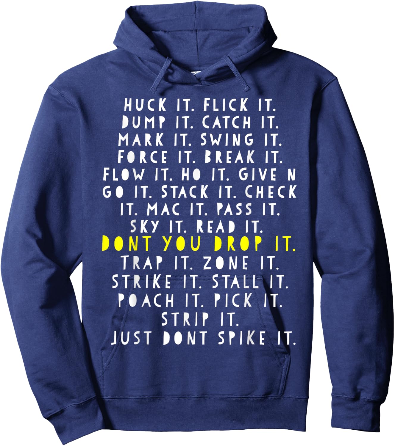 Ultimate frisbee game language Frowler Disc Golf Player Hoodie - Hoodie | Navy