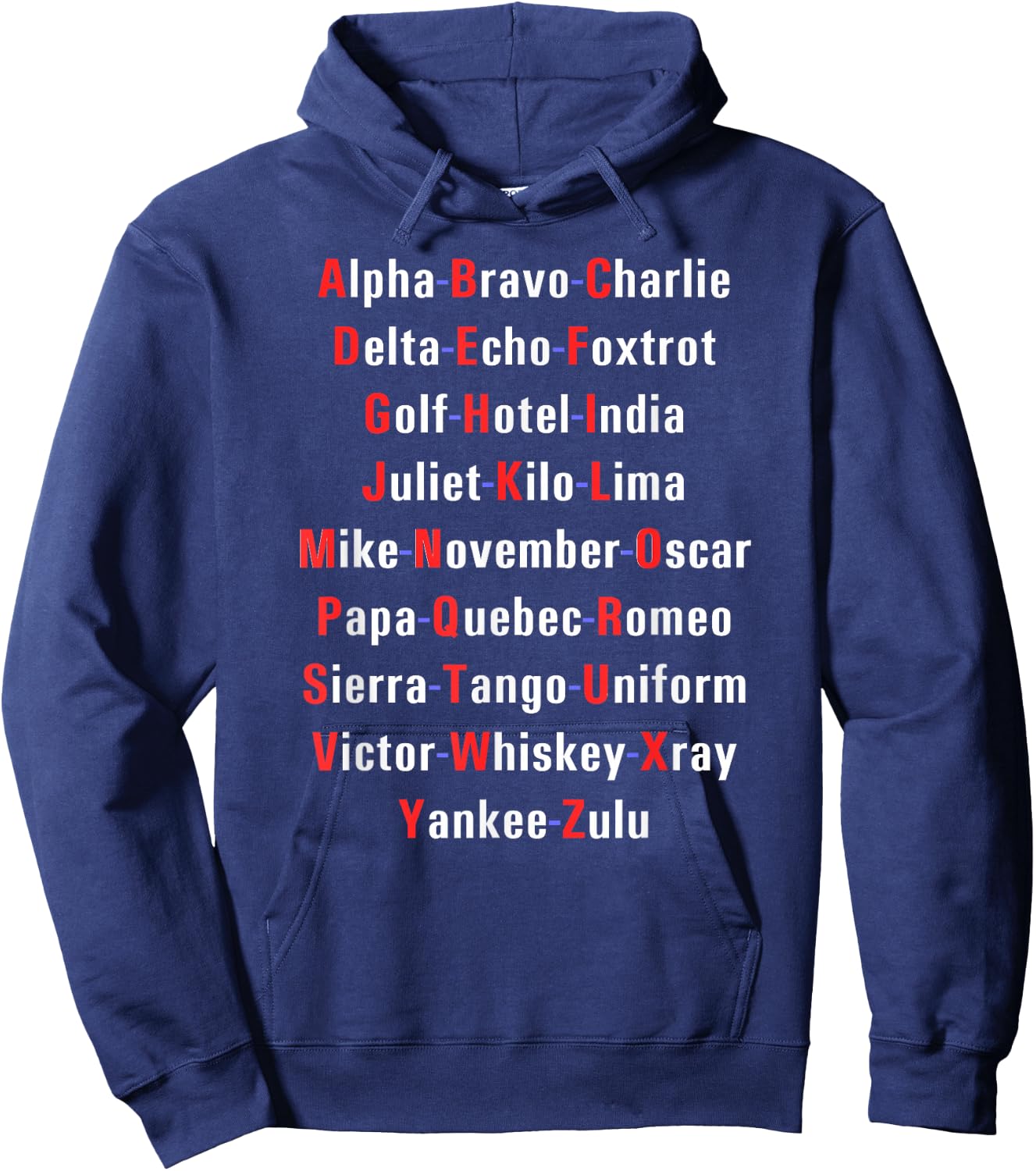 Alpha Bravo Charlie American Hoodie - Hoodie | Navy