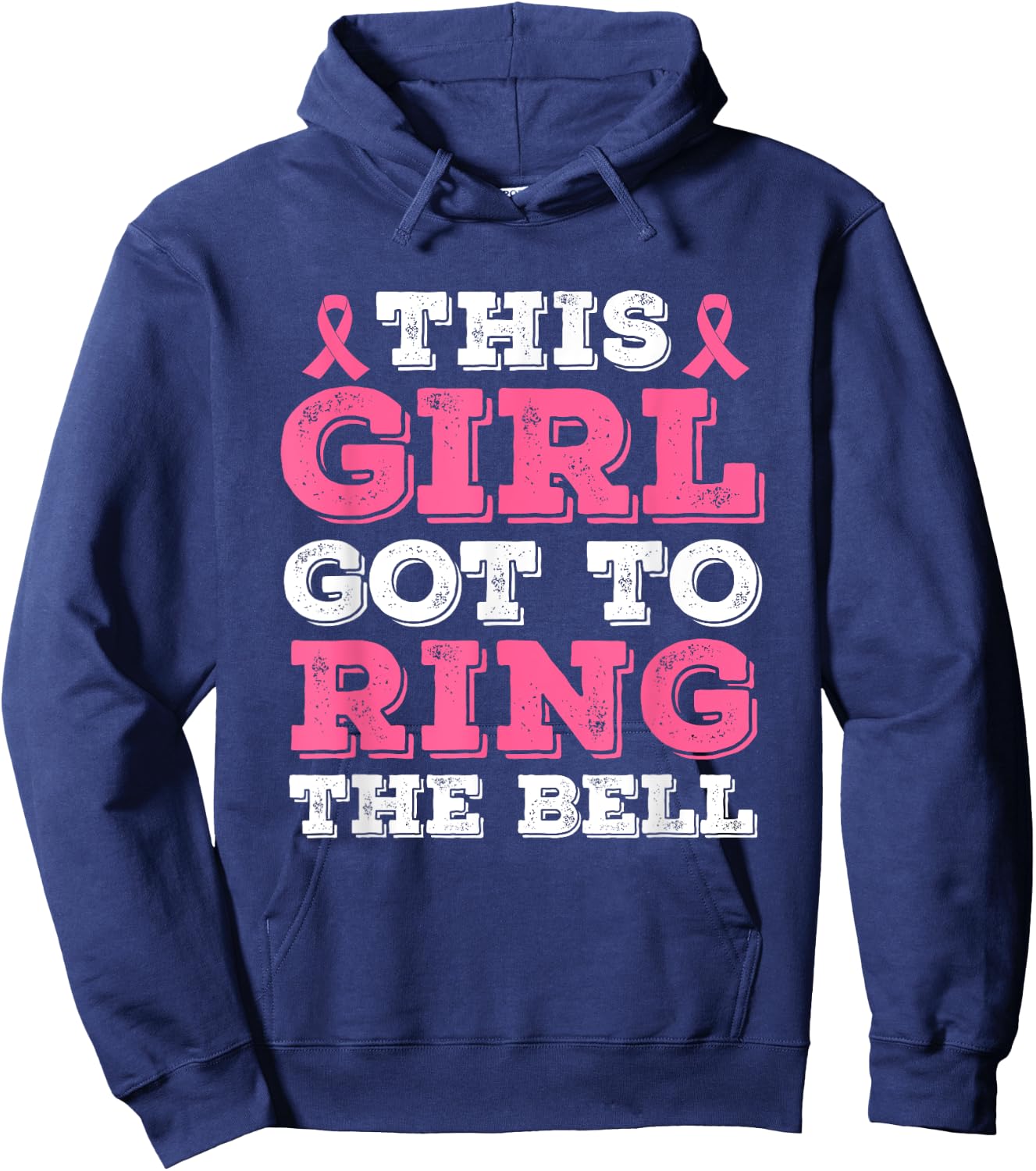 This Girl Got To Ring The Bell Breast Cancer Awareness Hoodie - Hoodie | Navy