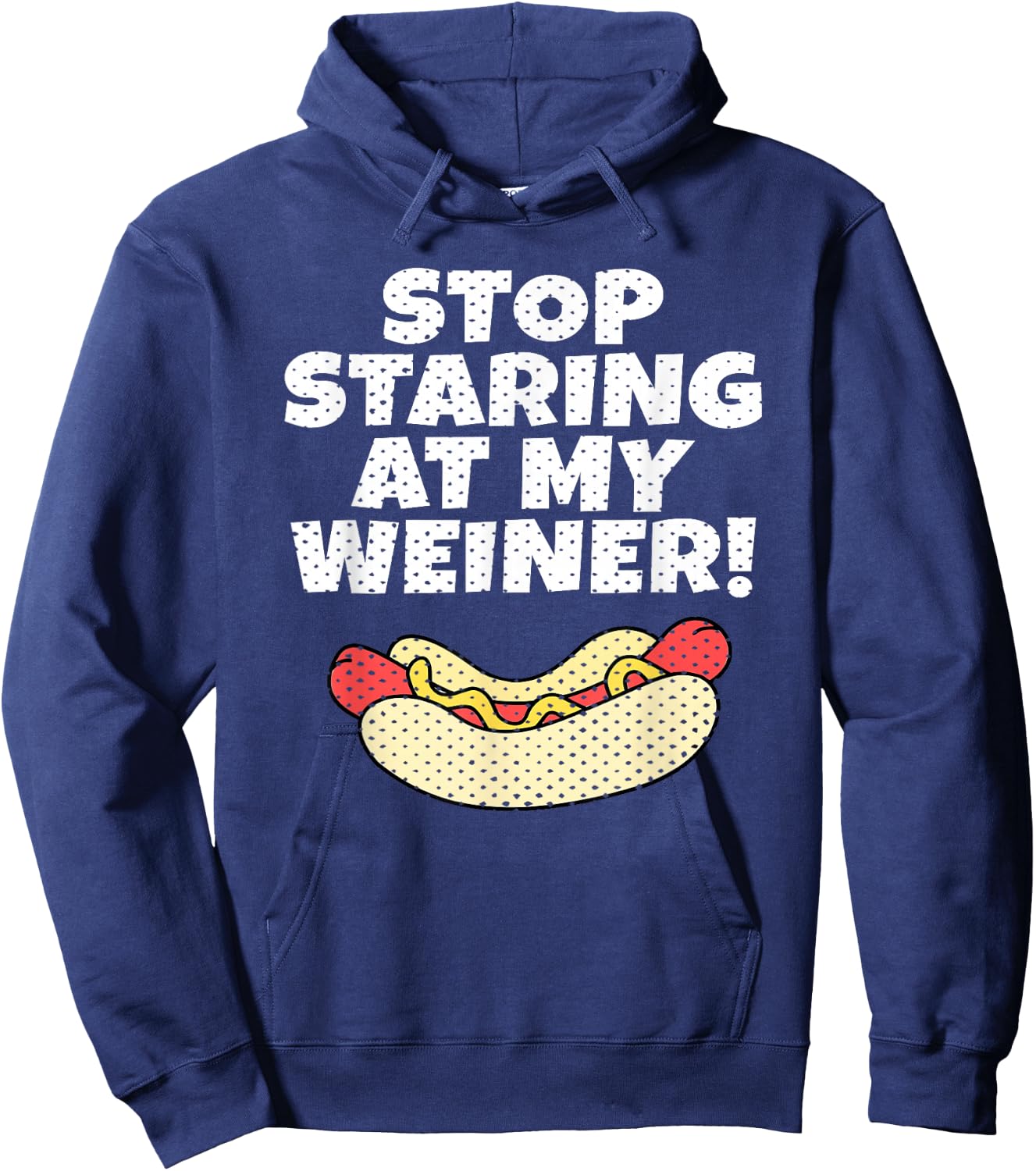 Weiner Hot Dog Eating Funny Hoodie - Hoodie | Navy