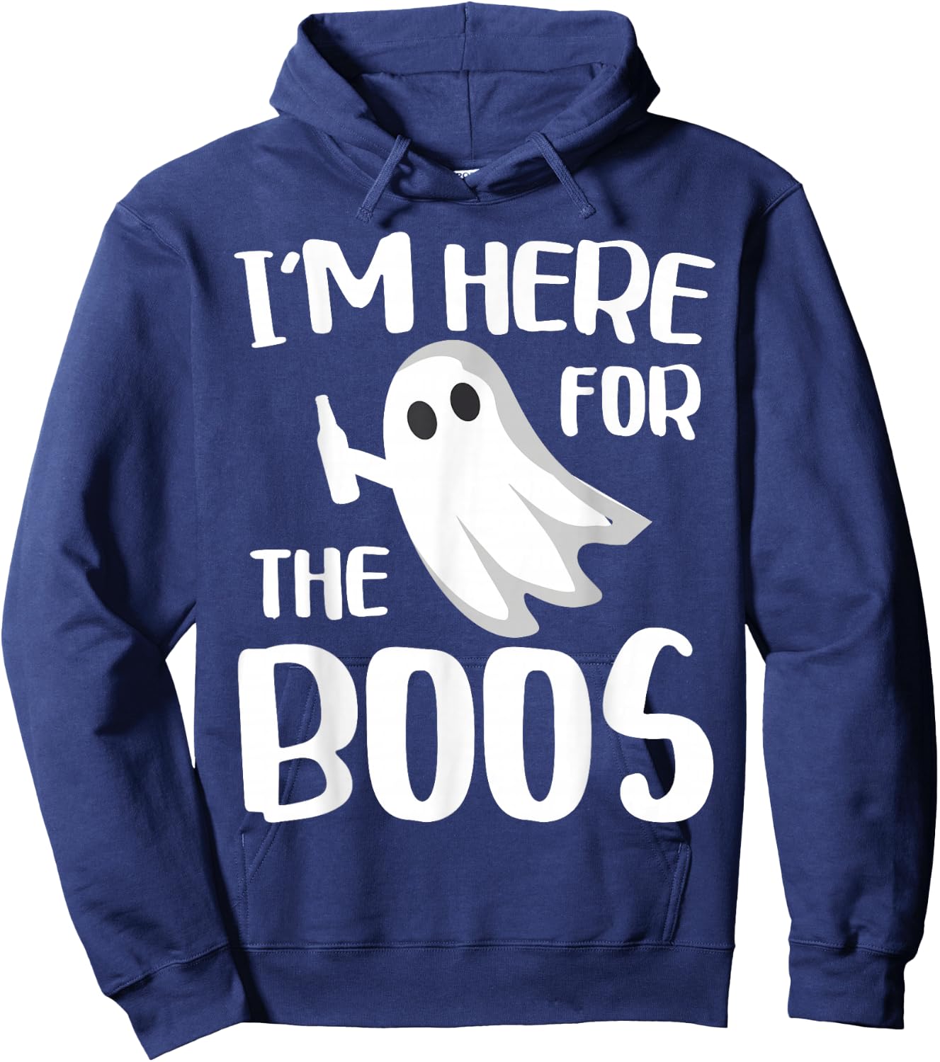 I'm Here For The Boos Shirt Men Women Kids Halloween Ghost Hoodie - Hoodie | Navy