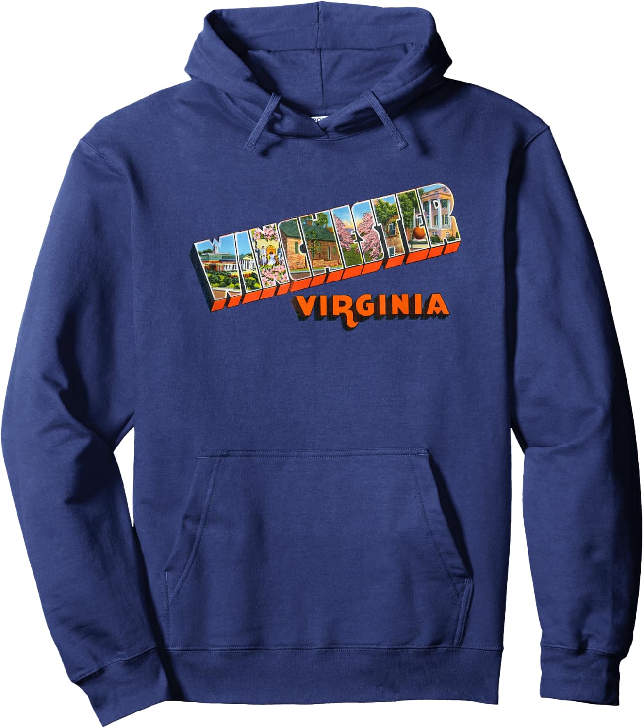 Winchester VA T Shirt Retro Vintage Virginia Souvenir Hoodie - Hoodie | Navy