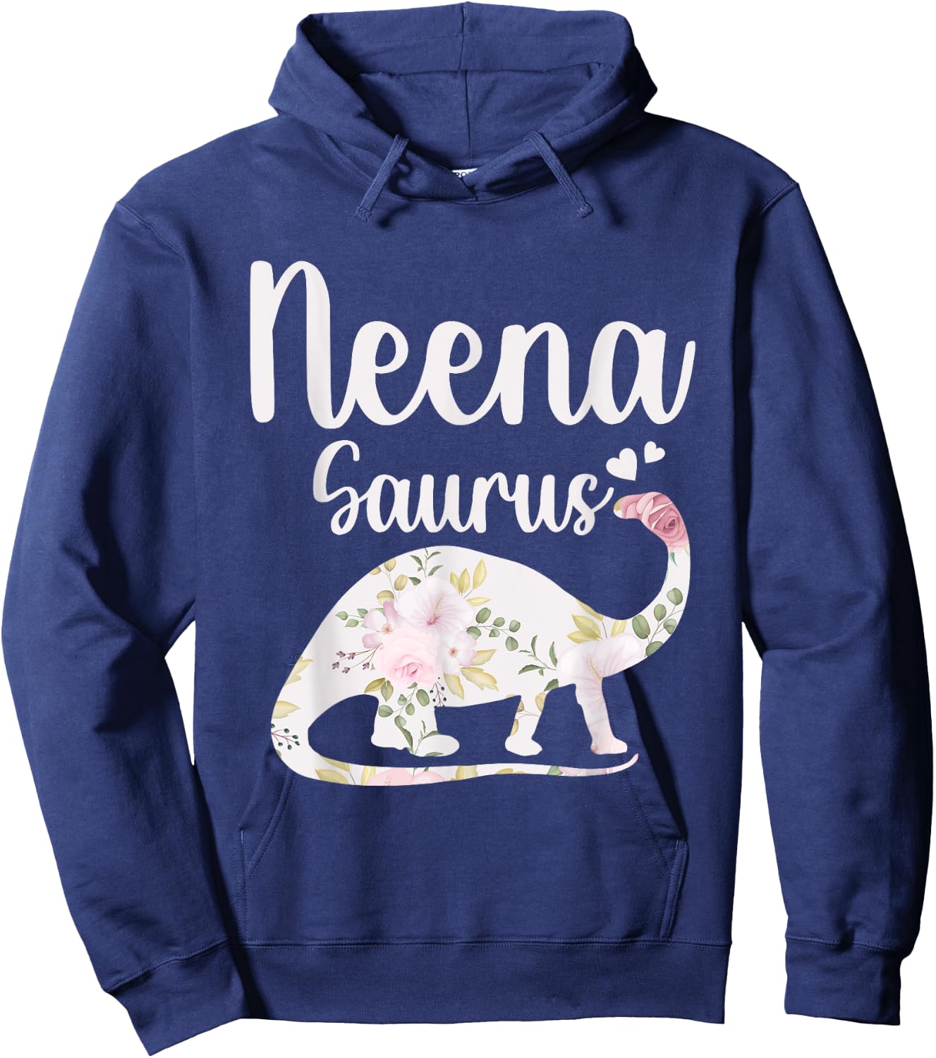 Neena Saurus Grandma Mother's Day Thanksgiving Christmas Hoodie - Hoodie | Navy