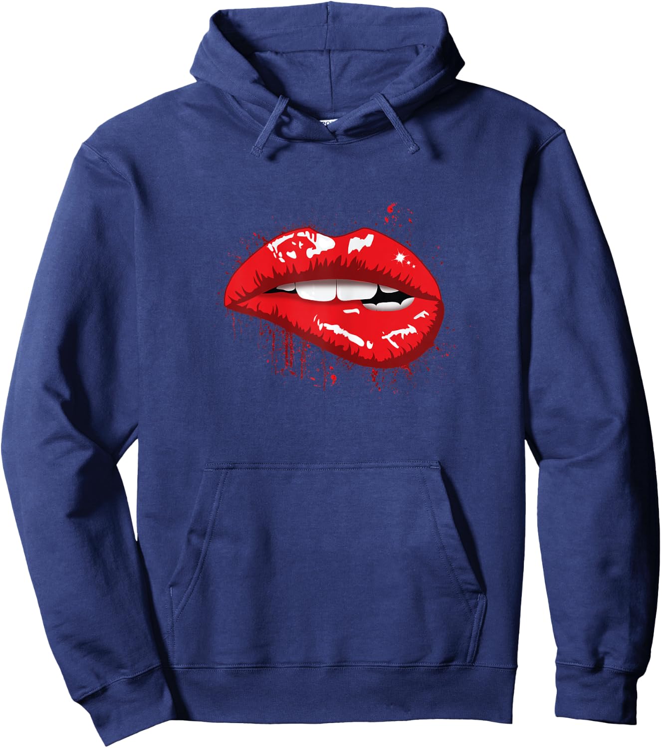 Red Lips Kiss Girl t Shirt Birthday Christmas Gift Hoodie - Hoodie | Navy