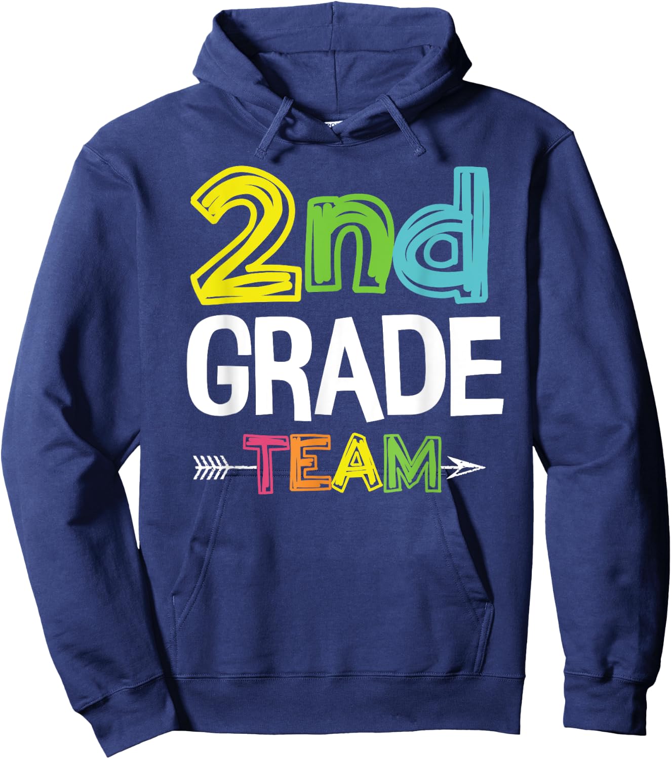 2nd Grade Team 2nd Grade Squad Teacher Gifts Women Girls Kids Hoodie - Hoodie | Navy