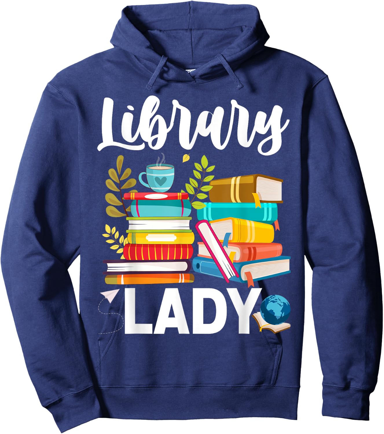 Funny Library Lady Librarian Library Assistant Hoodie - Hoodie | Navy