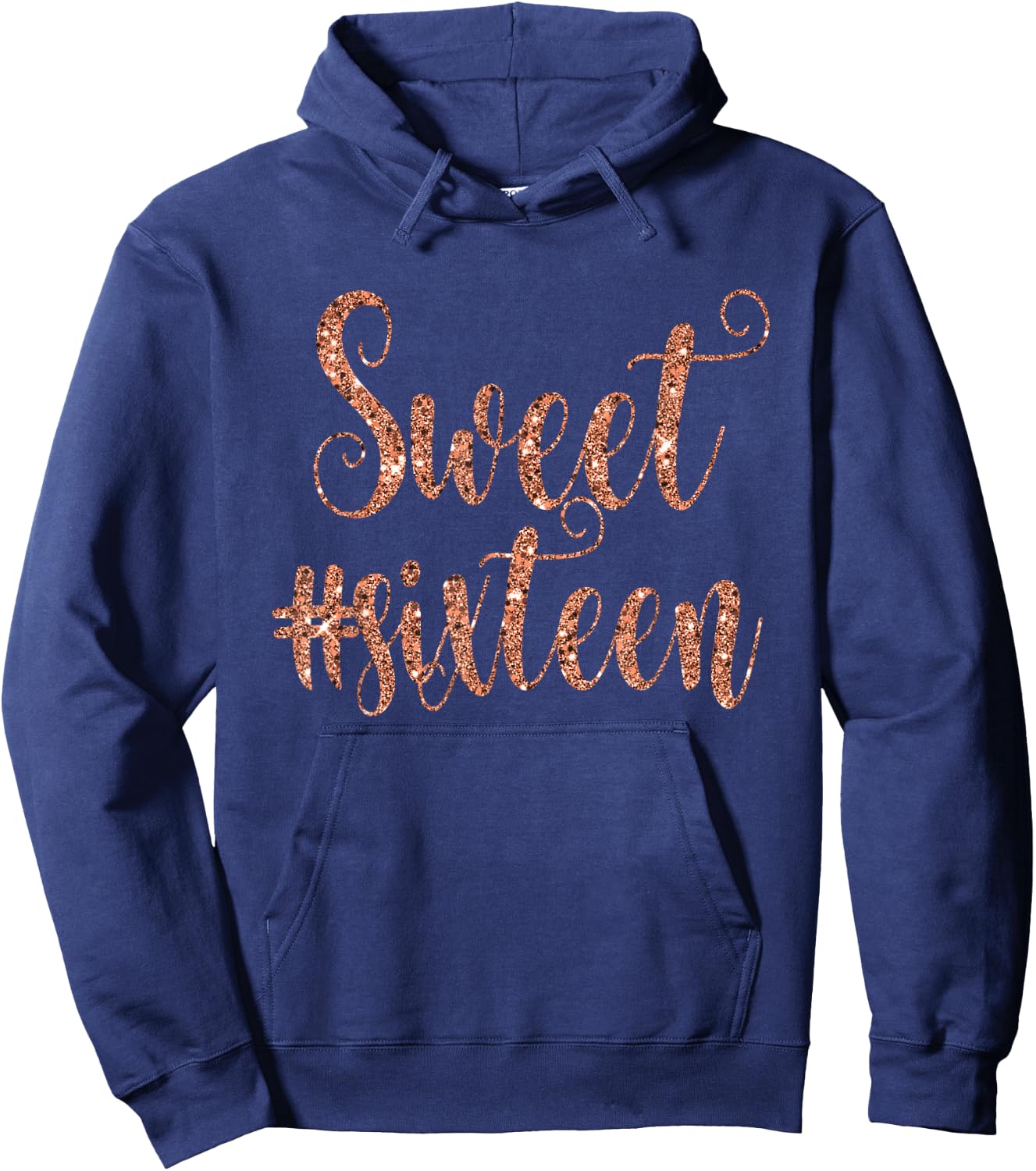 16th Birthday Gift Teen Sweet Sixteen 16 Rose Hoodie - Hoodie | Navy