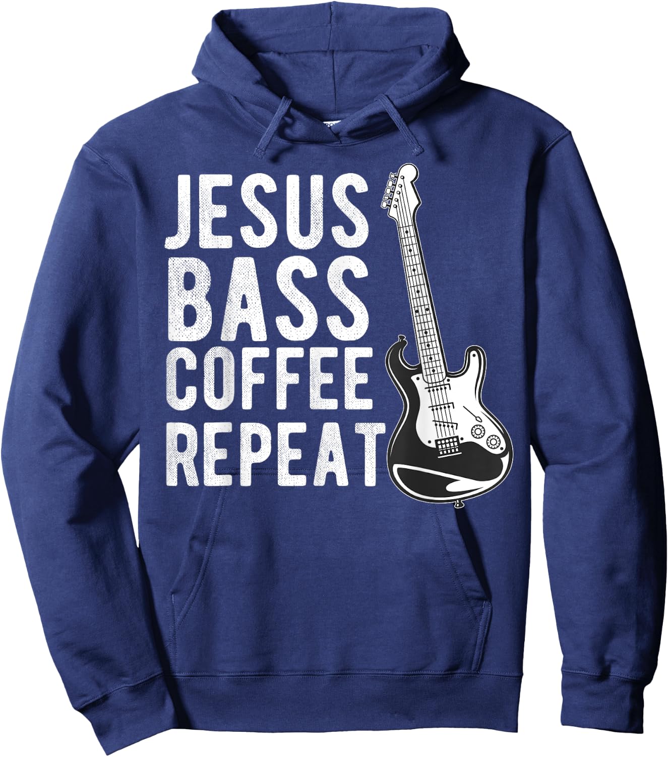 Christian Bass Guitar Player Worship Jesus Bassist Music Hoodie - Hoodie | Navy