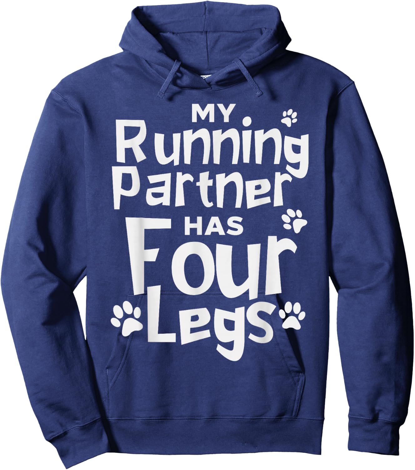 Funny Running Shirt Dog Marathon Runners Four Legs Hoodie - Hoodie | Navy