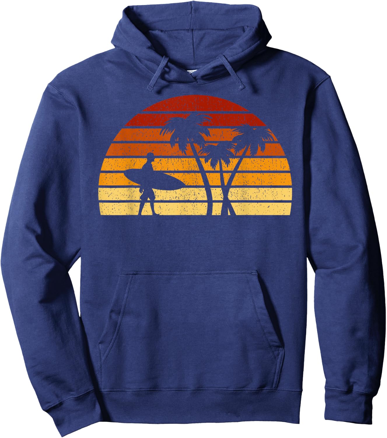 Vintage Sun Surfing Gift Surfers and Surfers Hoodie - Hoodie | Navy