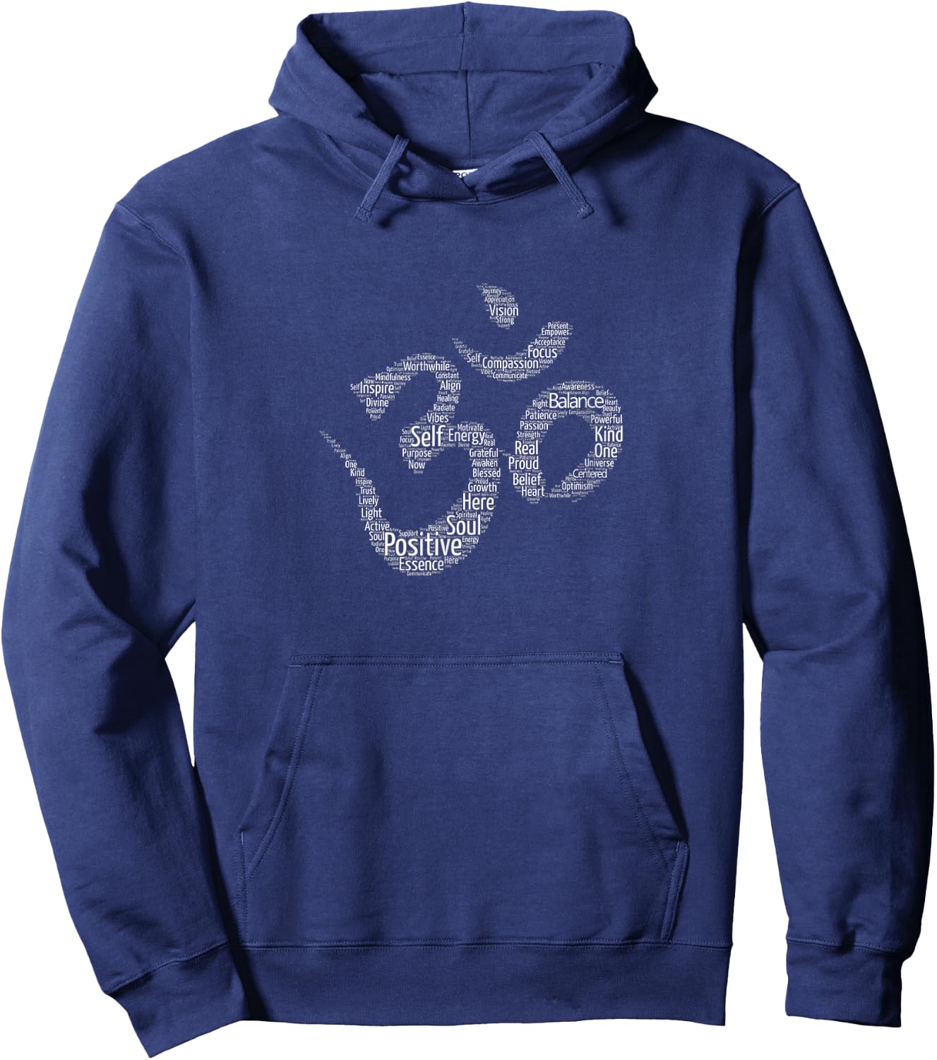 Positive Vibes Om (Aum) Shirt Hoodie - Hoodie | Navy