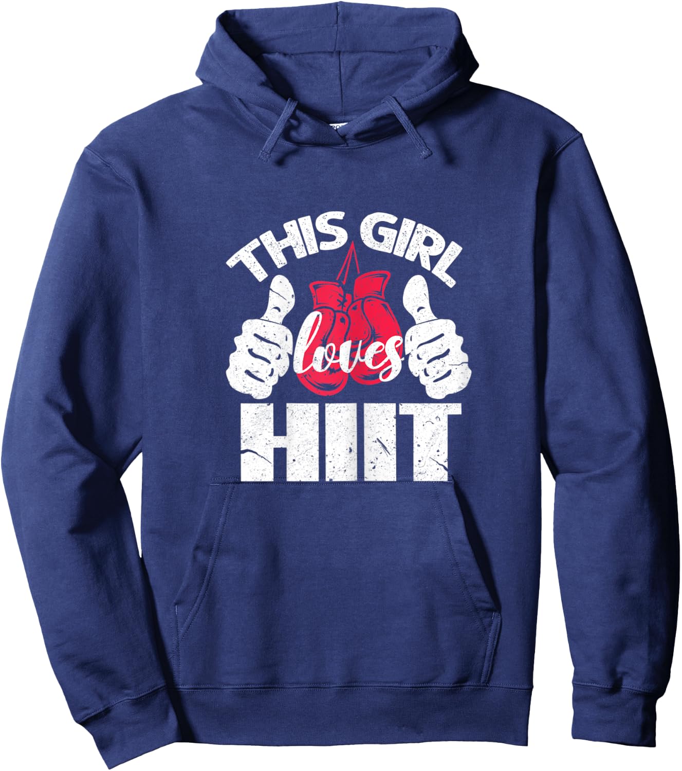 This Girl Loves HIIT Gym Fitness Sport Hoodie - Hoodie | Navy