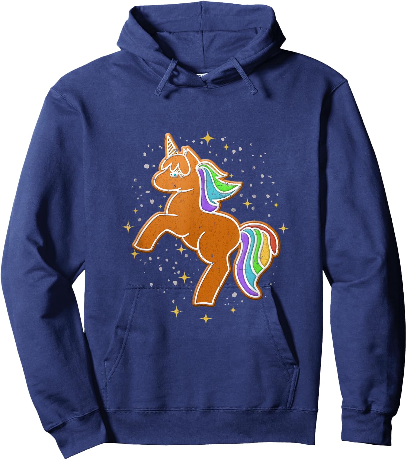 Unicorn Gingerbread Christmas Baking Gift Team Crew Squad Hoodie - Hoodie | Navy