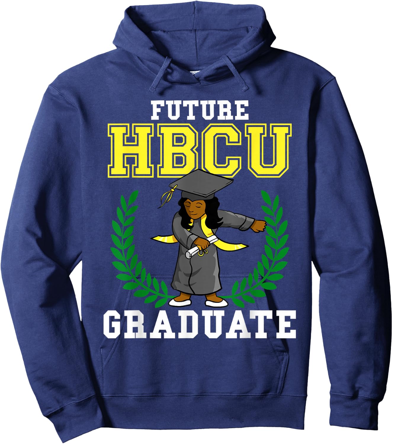 Future HBCU Graduation Shirt Black College Flossing Girl Hoodie - Hoodie | Navy