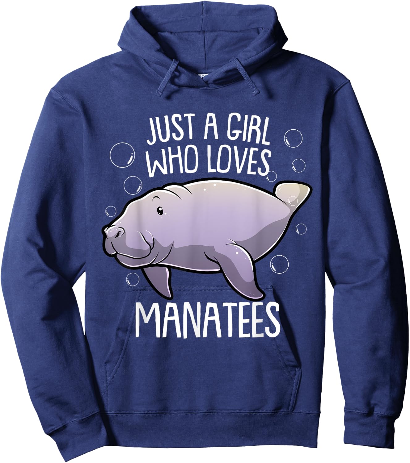 Manatee Design For Girls Women Kids Sea Cow Manatee Lovers Hoodie - Hoodie | Navy
