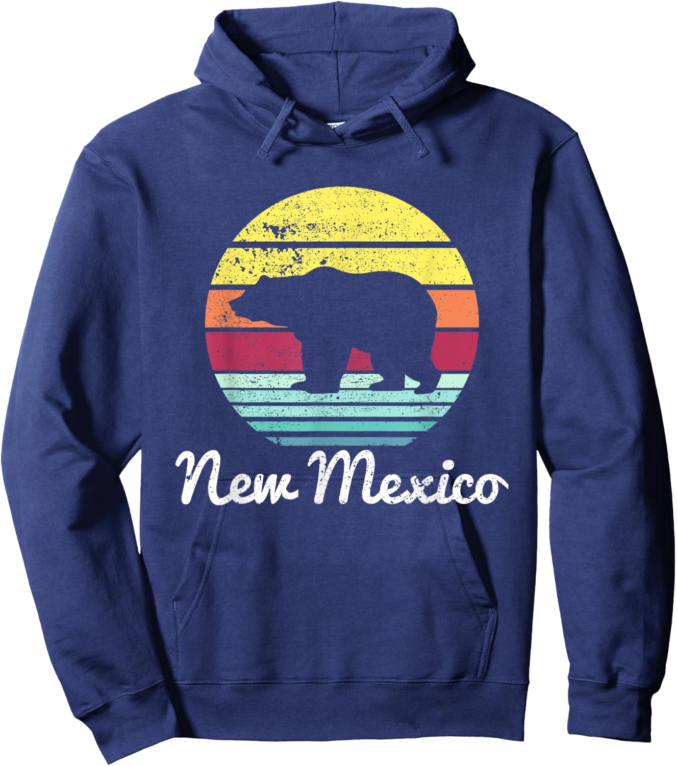 Vintage Retro Nm New Mexico Wildlife Bear Adventure Hoodie - Hoodie | Navy