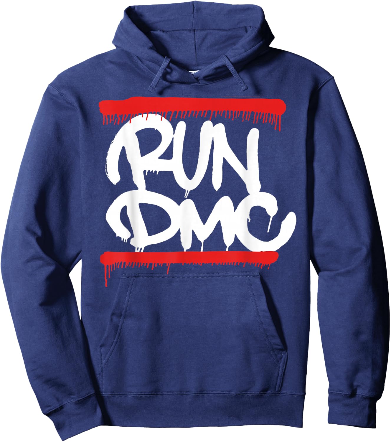 Run DMC Official Graffiti Logo Hoodie - Hoodie | Navy