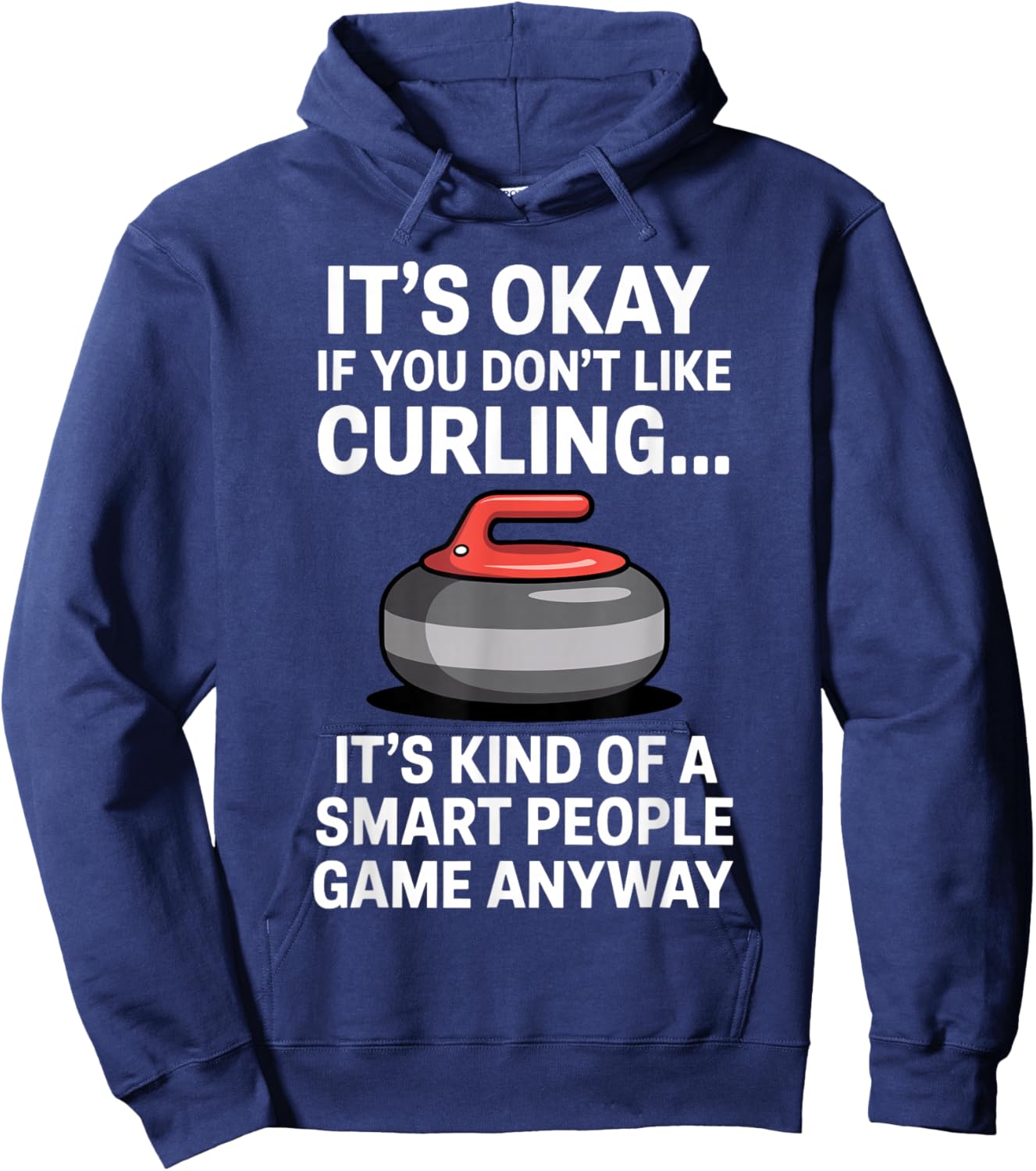 Cool Curling Art Women Stone Ice Curling Sport Lover Hoodie - Hoodie | Navy