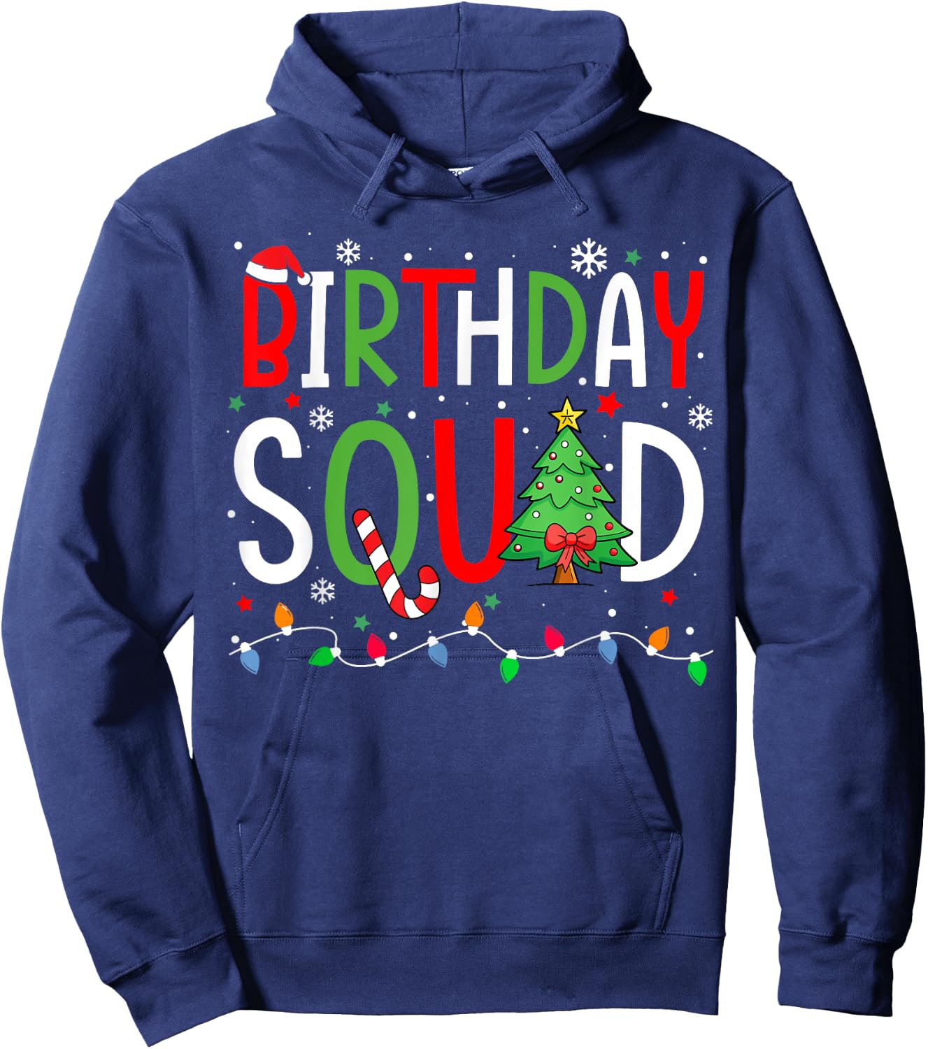 Christmas For Kids Boys Birthday Squad Matching Group Family Hoodie - Hoodie | Navy