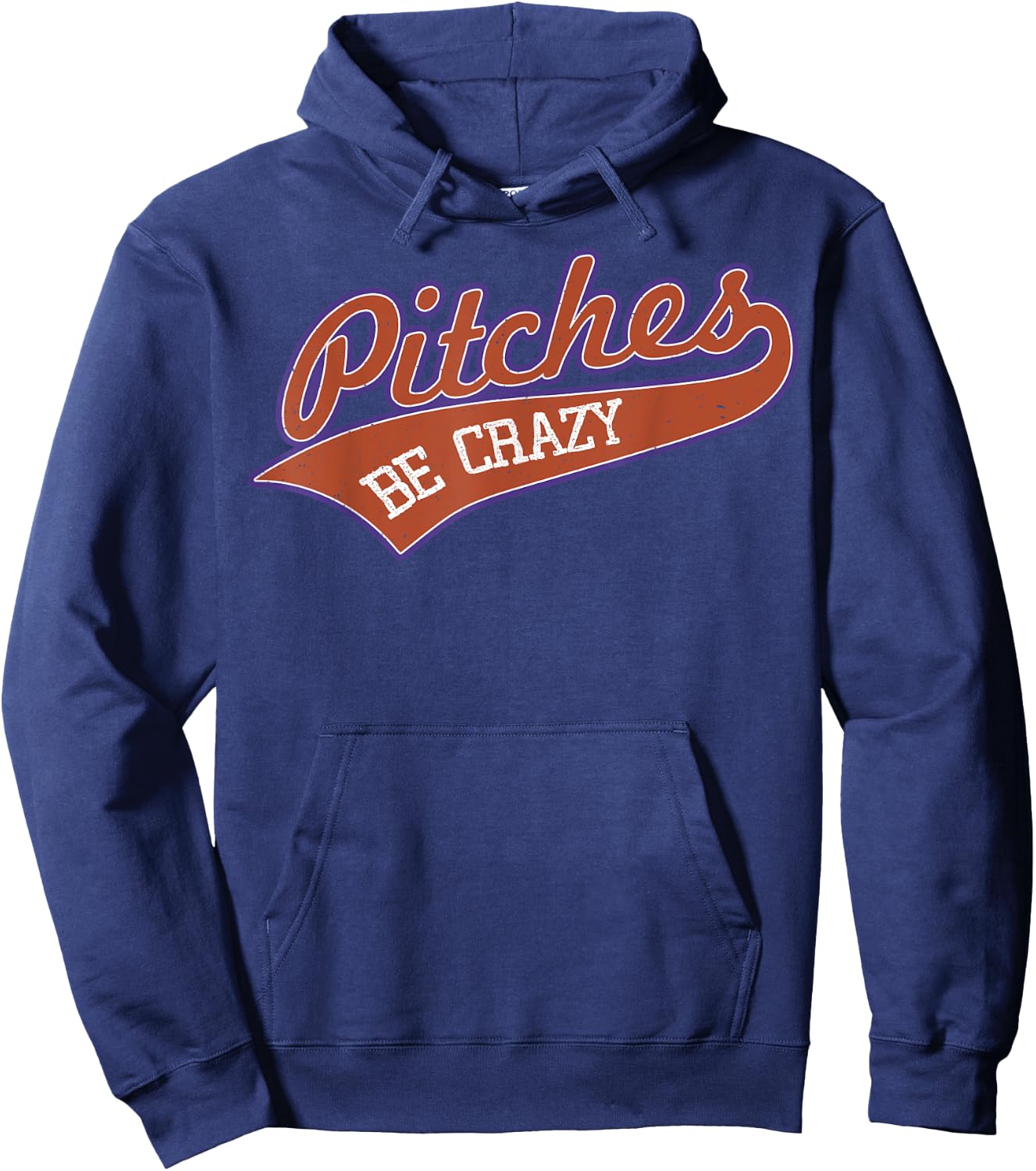 Pitches Be Crazy Softball T Shirt Funny Softball Shirt Hoodie - Hoodie | Navy