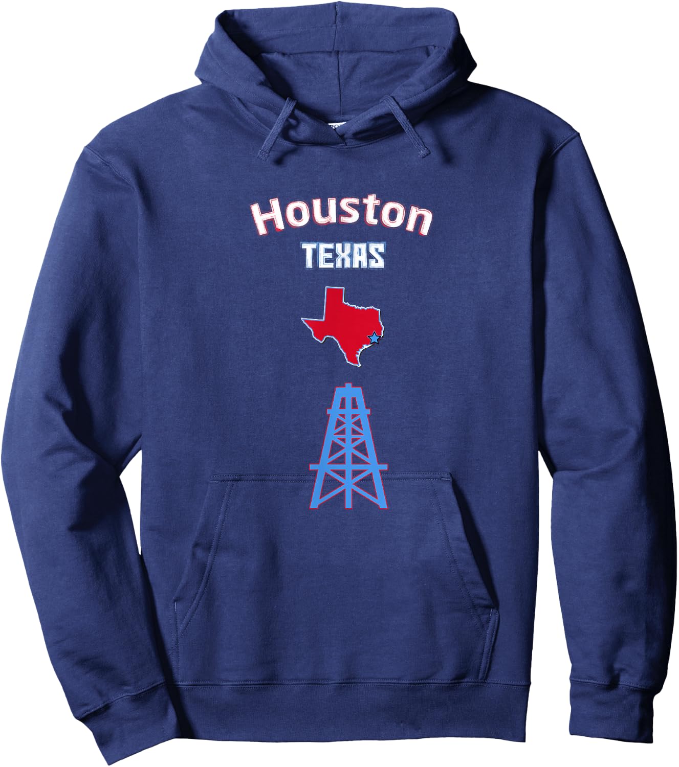 Houston Texas Hoodie - Hoodie | Navy
