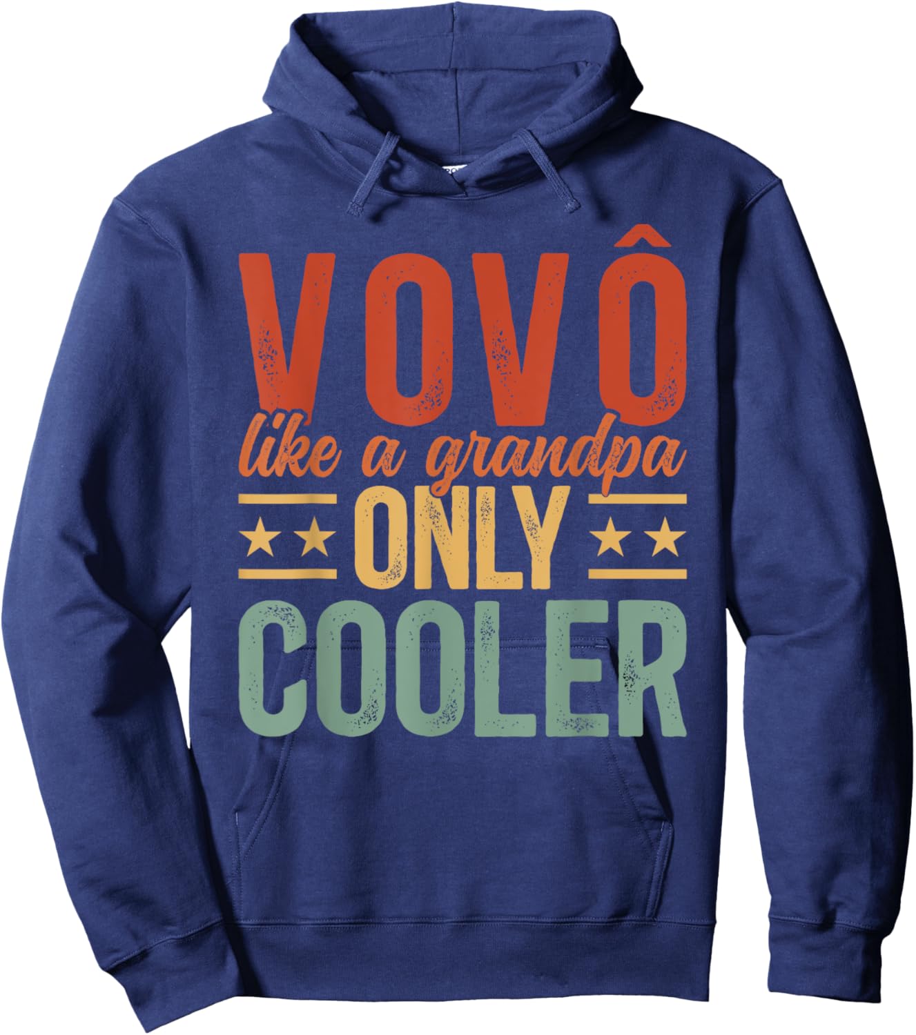 Vovô Cool Vovô Portuguese Grandpa Vovô Grandfather Hoodie - Hoodie | Navy