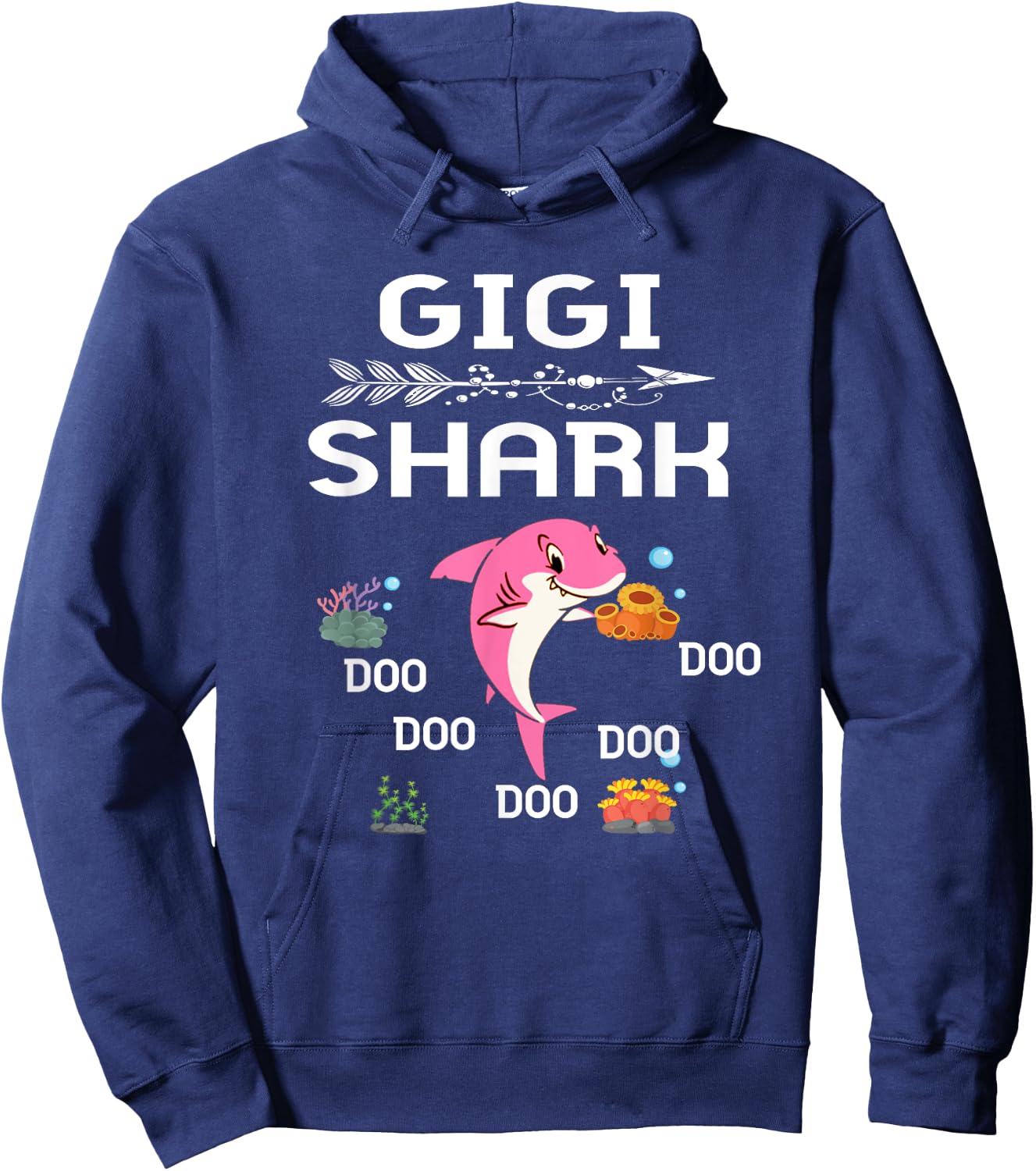 Gigi Shark Shirt Fathers Day Gift For Gigi Hoodie - Hoodie | Navy