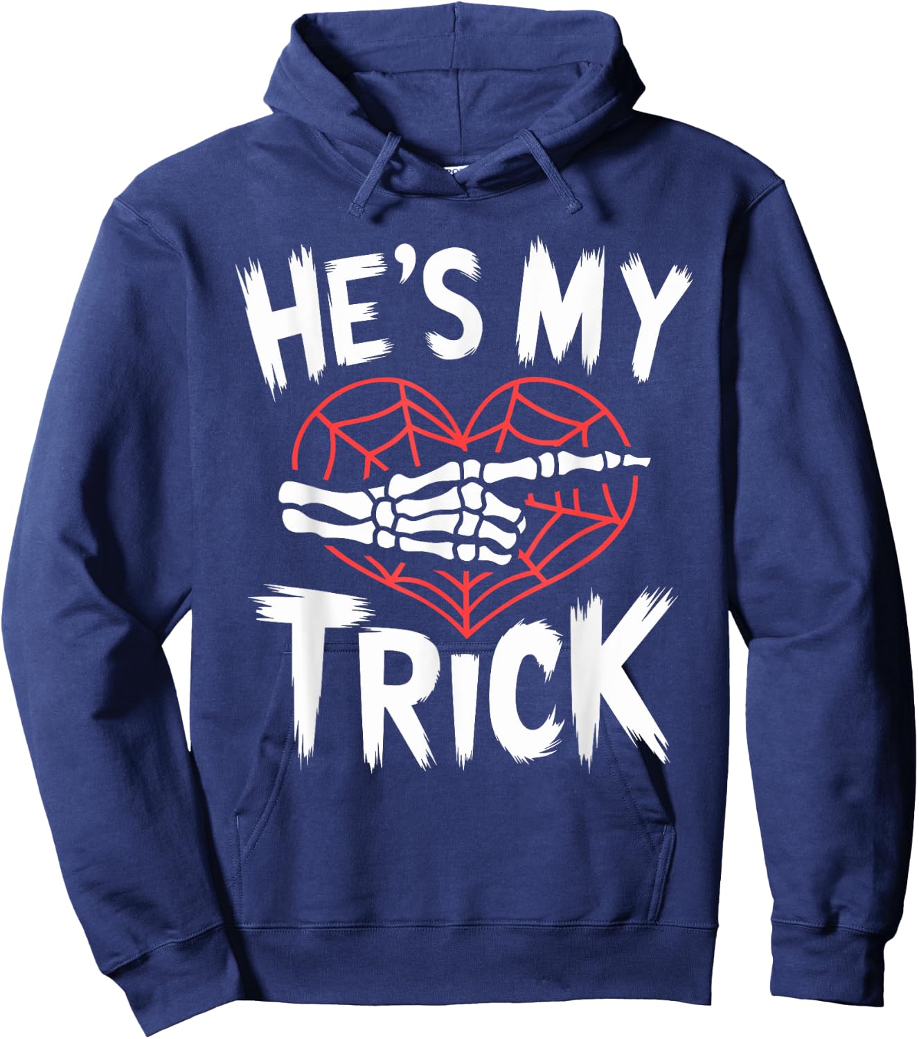 Hes My Treat Funny Halloween Matching Couple Costumes Hoodie - Hoodie | Navy