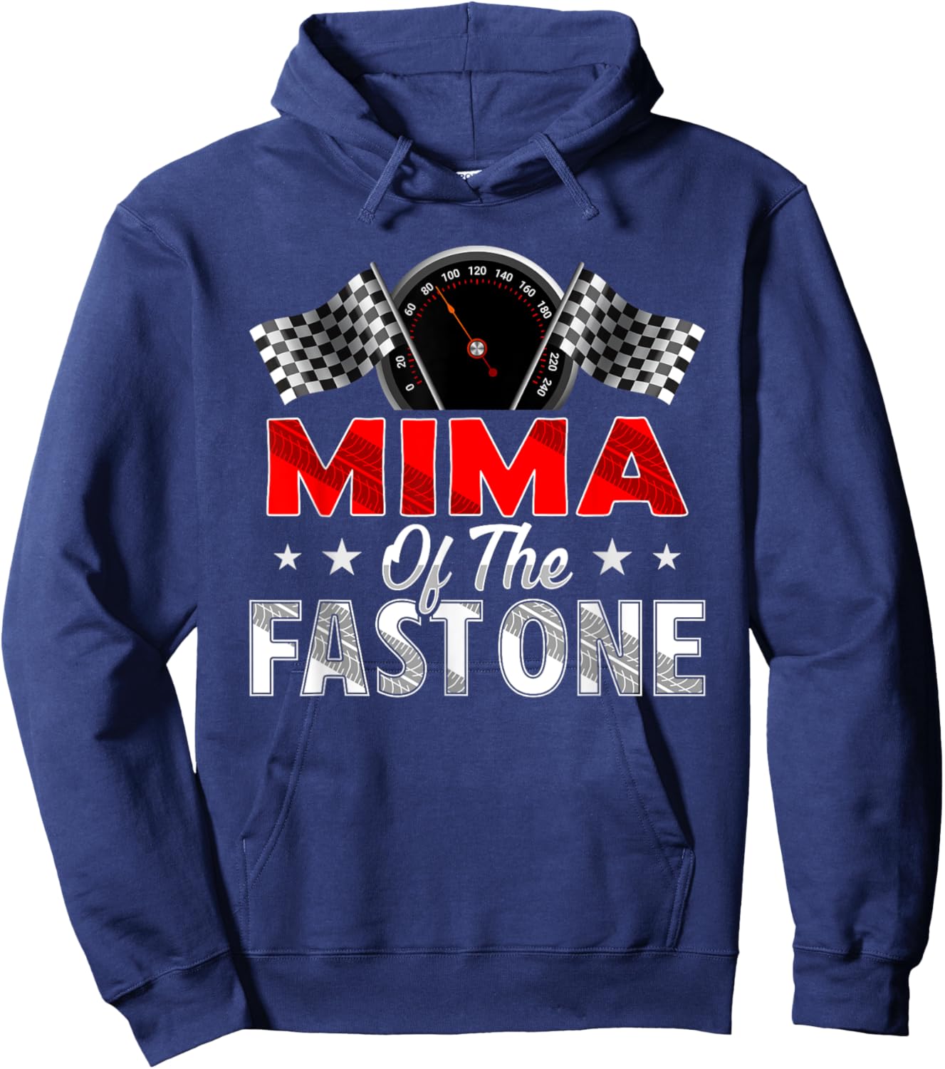 Mima of The Fast One First Birthday Racing Car Family Hoodie - Hoodie | Navy
