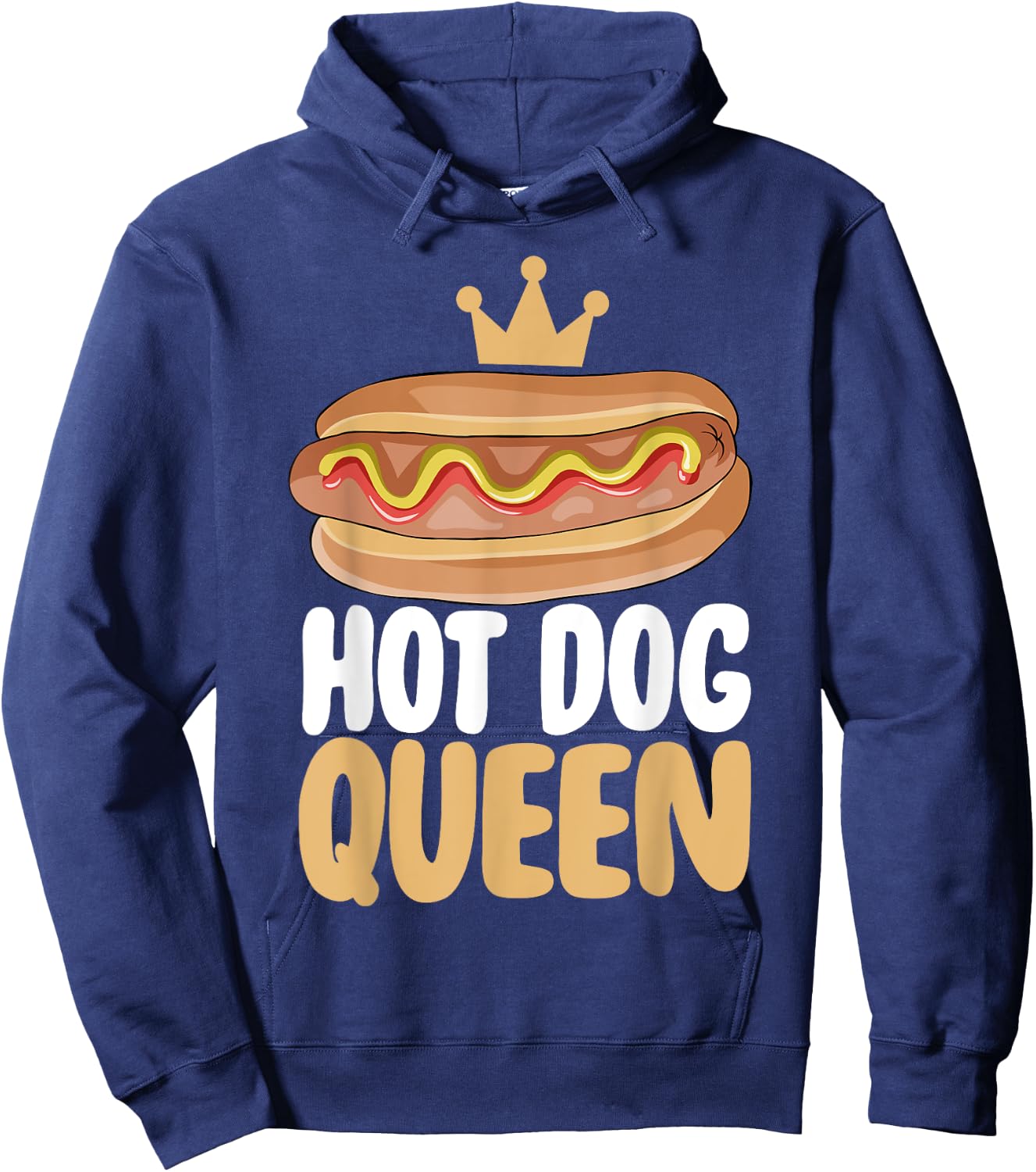 Hot Dog Gift Hot Dog Queen Hoodie - Hoodie | Navy