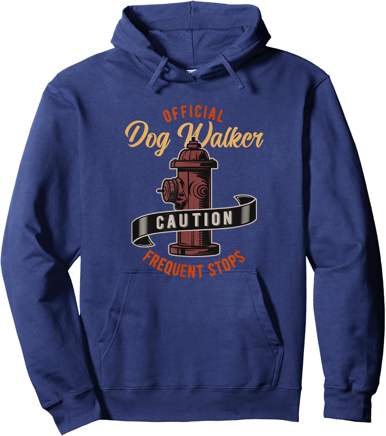 Funny Official Dog Walker Graphic, Walking the Dogs Men Women Girls Kids Hoodie - Hoodie | Navy