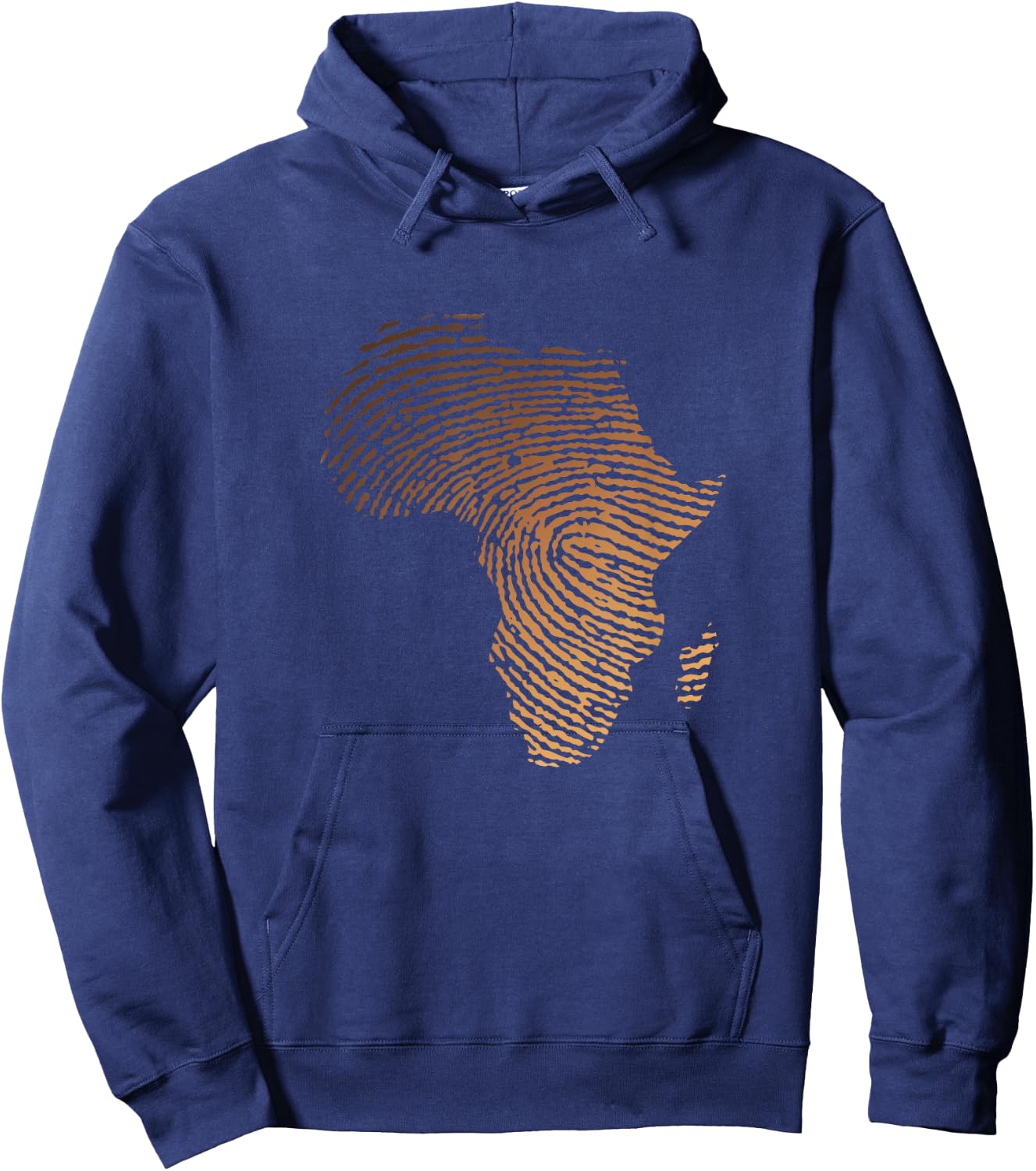 Melanin Shades Africa Map - Africa DNA Fingerprint Hoodie - Hoodie | Navy