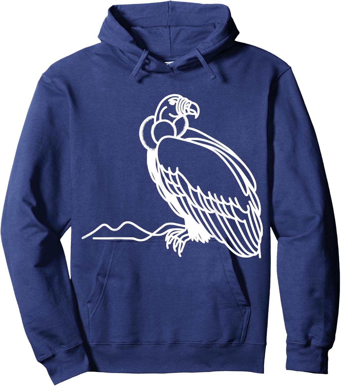 Andean Condor Line Art Birdwatcher Hoodie - Hoodie | Navy