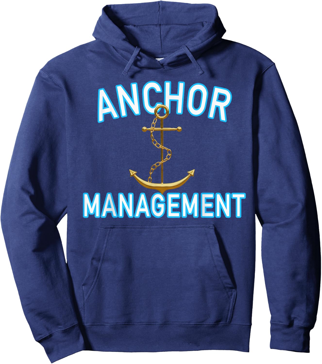 Boating Sailing Anchor Management Nautical for Captain Mates Hoodie - Hoodie | Navy