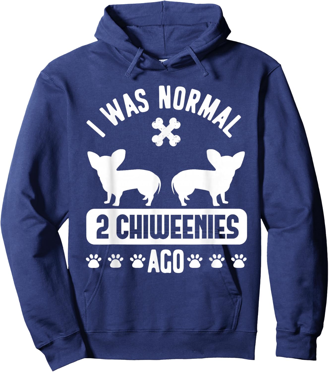 Funny Chiweenie Mom Mama Dog Owner Puppy Lover Dog Mom of 2 Hoodie - Hoodie | Navy