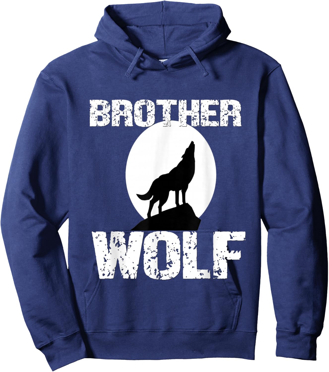 Boys Wolf Shirt Matching Family Tribe Wolves Son Brother Hoodie - Hoodie | Navy