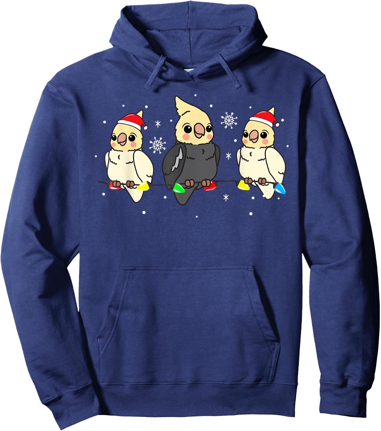 Cockatiel Bird Christmas Funny Gift Hoodie - Hoodie | Navy